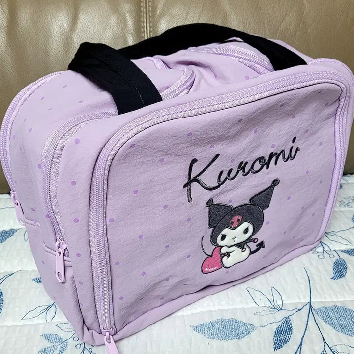 [BUNJANG] Sanrio Kuromi Hello Kitty Travel Pouch Set / 쿠로미 헬로키티 파우치 세트