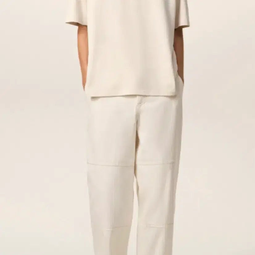 [BUNJANG] AMI Big Logo Short Sleeve T-Shirt Ivory/Beige / 아미 빅로고 반팔 티셔츠 아이보리/베이지