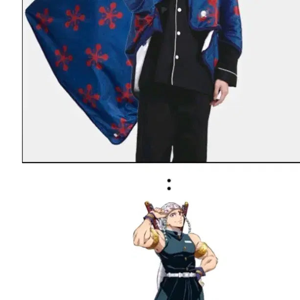 [BUNJANG] Demon Slayer Tengen Uzui Haori Blanket (Dancomma) / 귀멸의 칼날 우즈이 텐겐 댄꼼마 하오리 담요