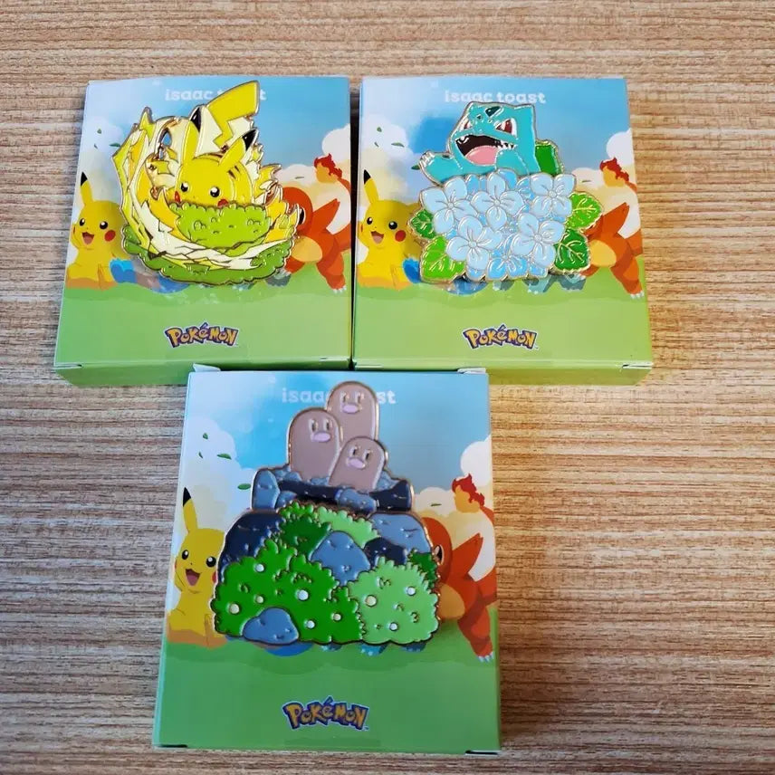 [BUNJANG] Pokemon x Isaac Toast Collaboration Badge Bundle Set / 포켓몬스터 이삭토스트 뱃지 일괄