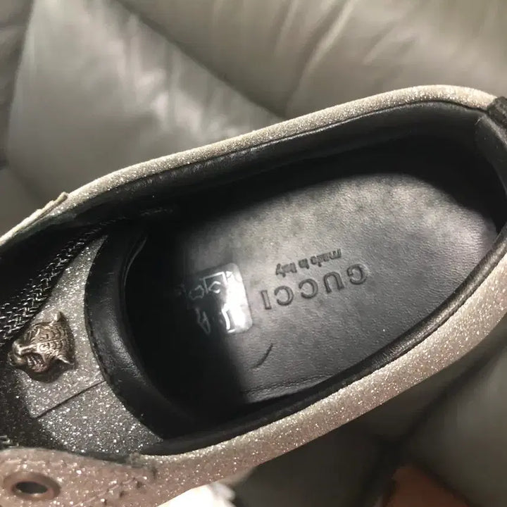 [BUNJANG] Gucci Silver Glitter Sneakers (Size 37) - Limited Edition / 구찌 스니커즈 실버 글리터37한정판
