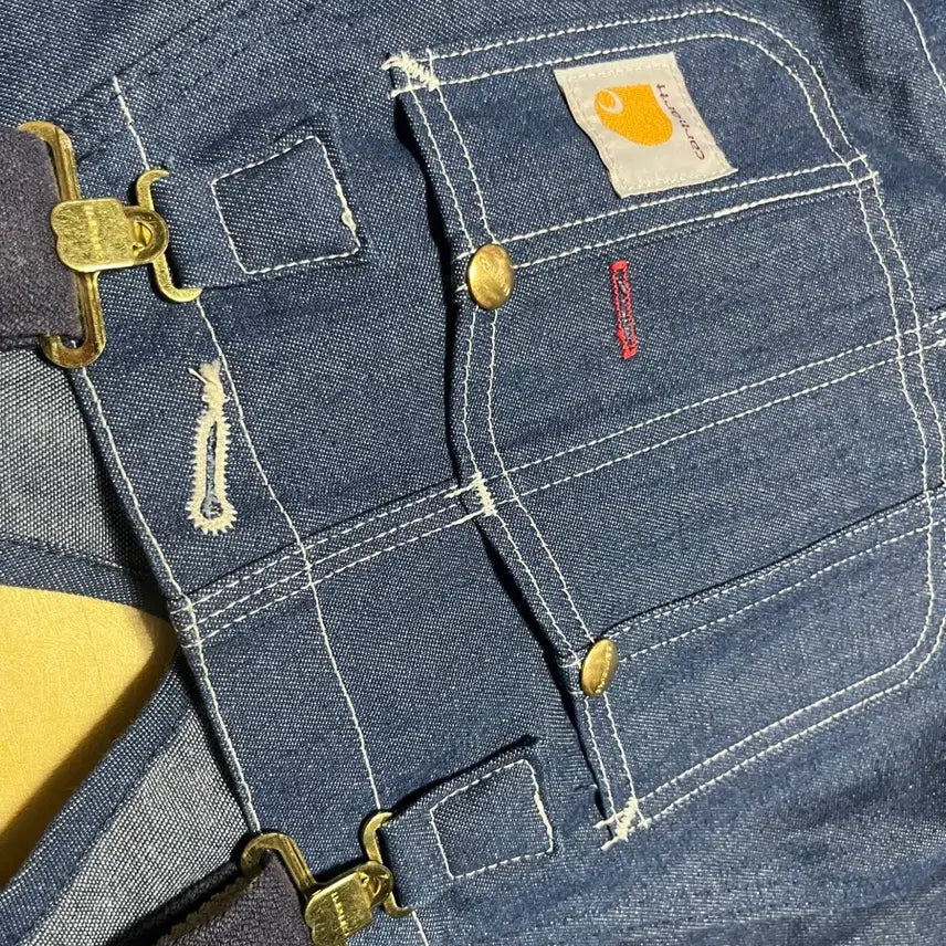 [BUNJANG] Carhartt Denim Bib Overalls 30x30 / 칼하트 데님 멜빵바지 정품 30x30 사이즈