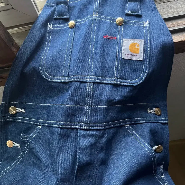 [BUNJANG] Carhartt Denim Bib Overalls 30x30 / 칼하트 데님 멜빵바지 정품 30x30 사이즈