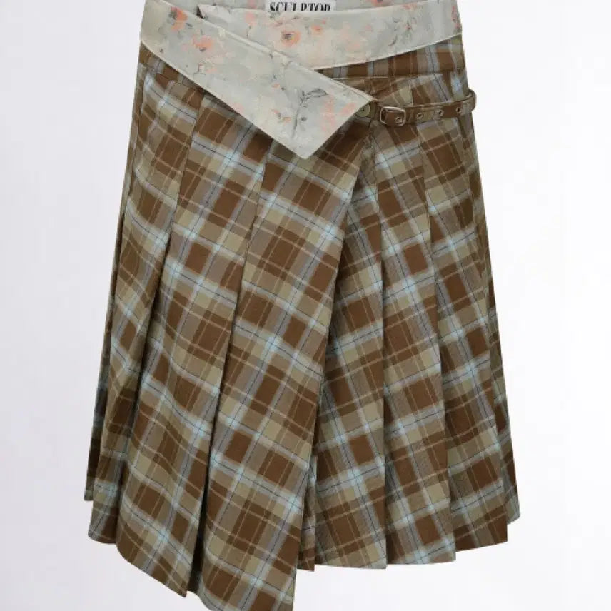 [SOLD OUT] 스컬프터 folded waist plaid skirt S