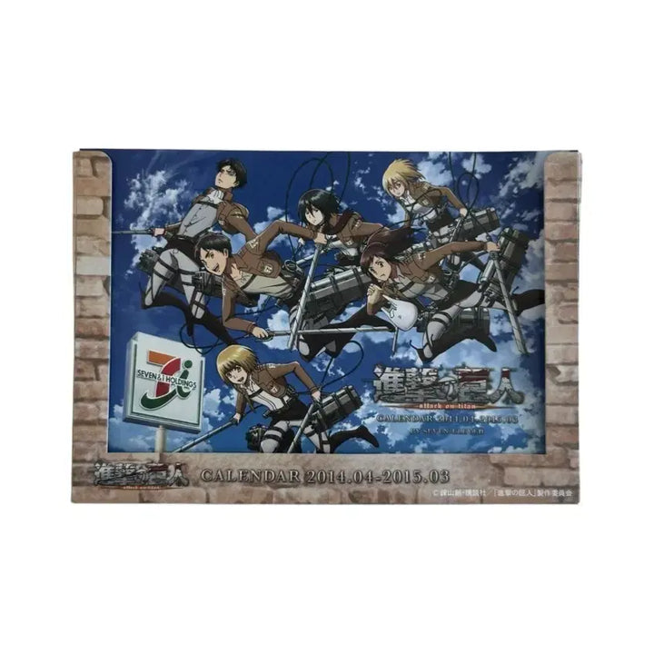 [BUNJANG] Attack on Titan x 7-Eleven Collaboration 2014 Desk Calendar / [고전] 진격의 거인 x 세븐일레븐 콜라보 2014 탁상 달력