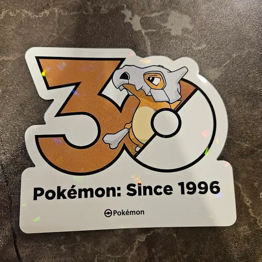 [BUNJANG] Pokemon 30th Anniversary Logo Sticker - Cubone / 포켓몬스터 30주년 로고 스티커 탕구리