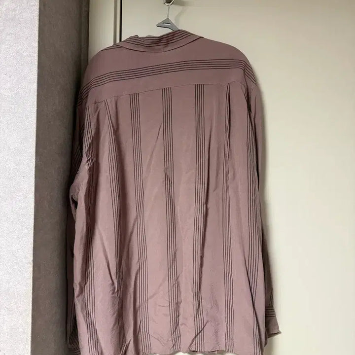 [BUNJANG] Wacko Maria Purple Stripe Open Collar Shirt XL / 와코마리아 퍼플 스트라이프 오픈 칼라 셔츠 XL