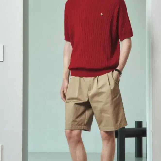[BUNJANG] Mergo Cable Knit Sweater Red XL / 새옷) 메르고 케이블 니트 스웨터 레드 XL
