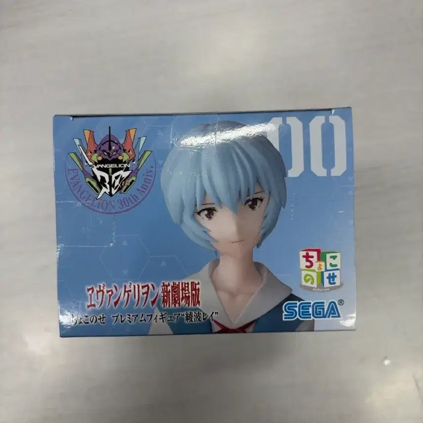 [BUNJANG] Sega Evangelion 30th Anniversary Ayanami Rei Chokonose Figure (Sealed) / (택포 미개봉) 세가 에반게리온 30주년 아야나미 레이 쵸코노세 피규어