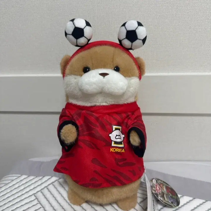 [BUNJANG] Woosoo Woosoo-chan Soccer Player Brown 27cm Doll / 우소우소짱 축구선수 브라운 27cm ( 새상품 )