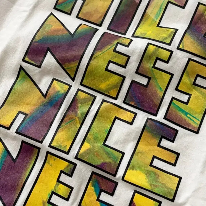 [BUNJANG] Niceness Gee Special Order Logo T-Shirt White L / 나이스네스 niceness Gee 별주 로고티셔츠 화이트 L
