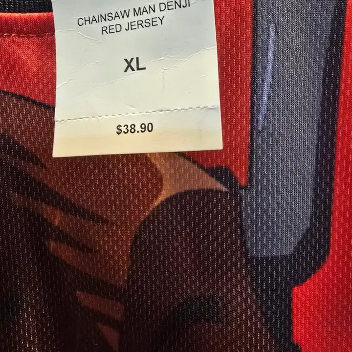 [BUNJANG] Chainsaw Man Devilman Red Jersey T-Shirt / 체인소맨. 데빌맨 레드 저지 티셔츠.