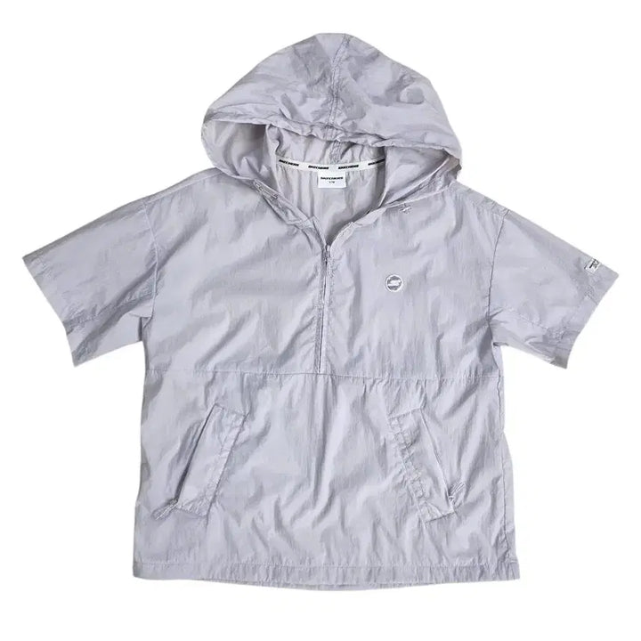 [BUNJANG] Skechers Short Sleeve Hoodie Anorak Windbreaker Lavender / [프립]S/스케쳐스 반팔 후드 아노락 바람막이 연보라