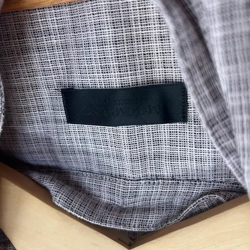 [BUNJANG] MOOMYUNG Check Linen Blend Shirt / 무명 MOOMYUNG 체크 린넨 셔츠