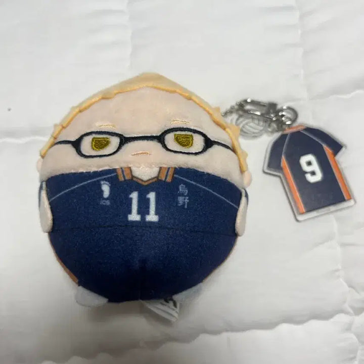 [BUNJANG] Haikyuu!! Tsukishima Fuwakororin Charm + SPAO Keyring Set / 하이큐 후와코로링 츠키시마+스파오 키링