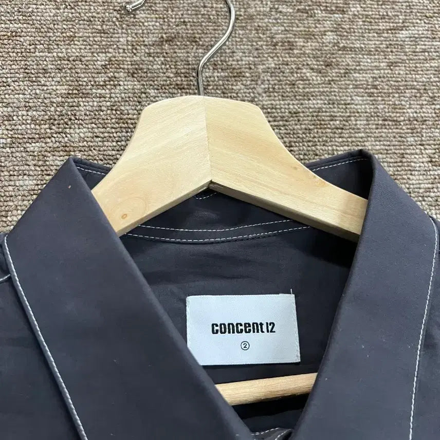 [BUNJANG] Concent12 Dark Grey Short Sleeve Shirt / 컨센트12 다크그레이 반팔 셔츠 2