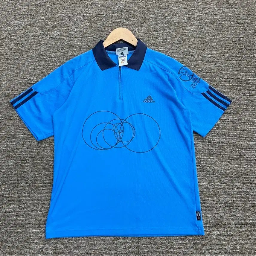 [BUNJANG] Adidas 2002 World Cup Performance Polo T-Shirt M / 아디다스 2002 월드컵 기능성 반팔 카라티 M