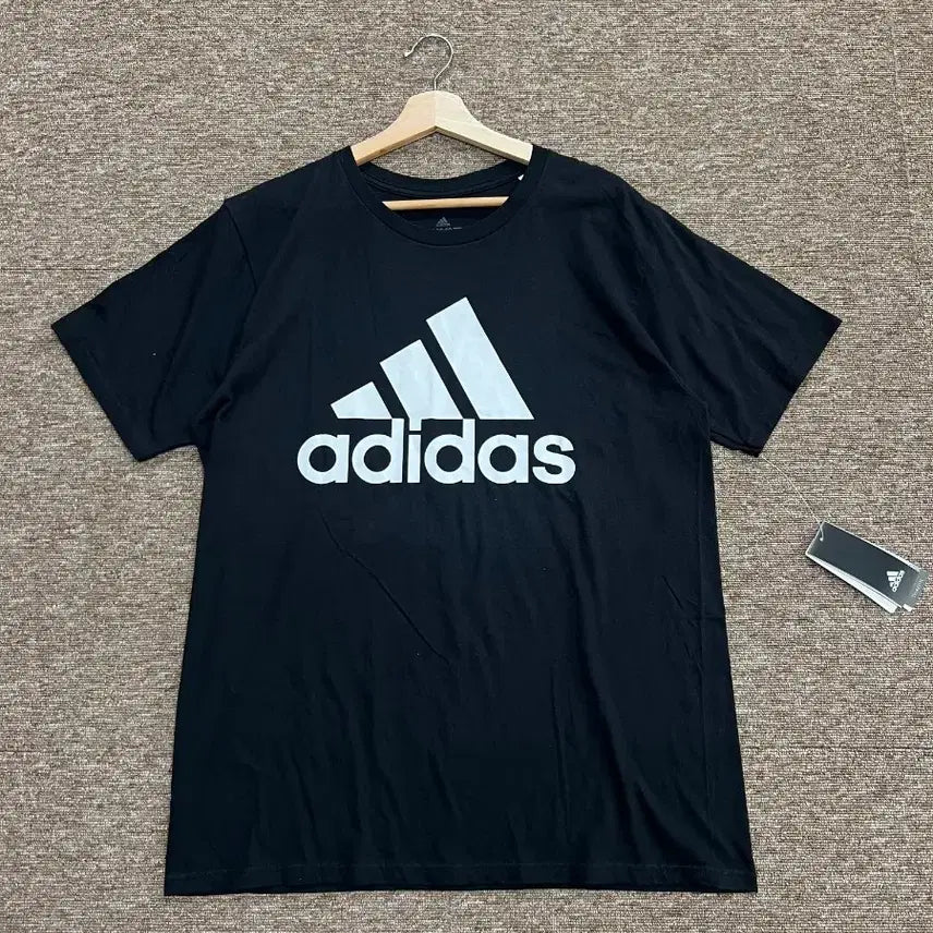 [BUNJANG] Adidas Black Big Logo Climalite T-Shirt (L) / 새상품) 아디다스 블랙 반팔티 L