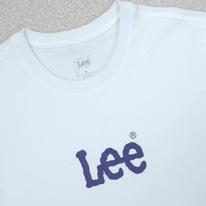 [BUNJANG] M Lee Logo Short-Sleeve T-Shirt White Unisex / (M)Lee 로고 반팔 티셔츠 여름 흰티 남녀공용 W3711