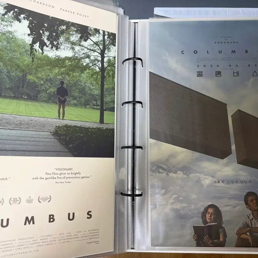 [BUNJANG] Columbus Movie Poster Set (2 Types) / <콜럼버스 >영화 포스터 2종 일괄