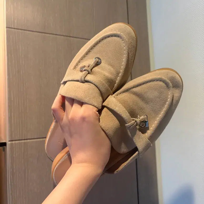 [BUNJANG] Beige Suede Bloafer Shoes (Size 240) / 블로퍼 240사이즈