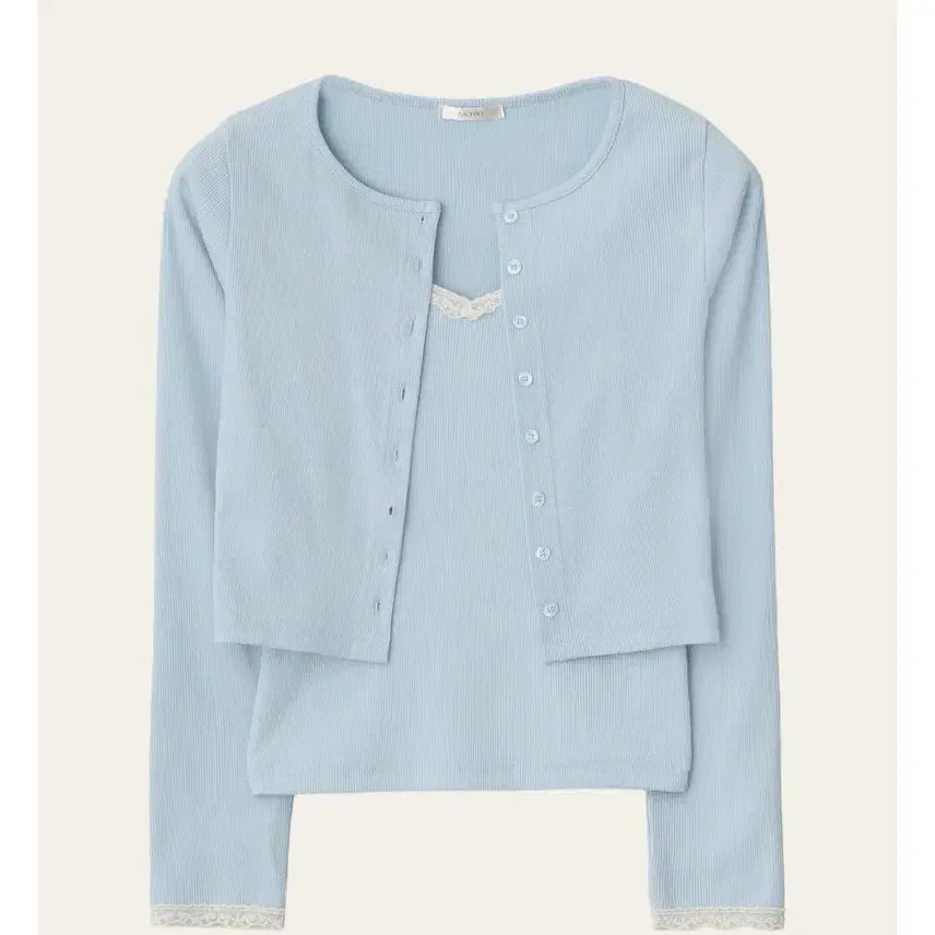 [BUNJANG] JennieO Liz Lace Camisole Cardigan Set / (미개봉) 제니오 리즈 레이스 나시 가디건 세트