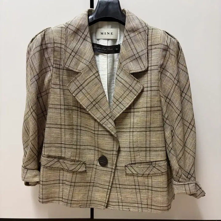 [BUNJANG] Mine Linen Check Jacket / 마인 린넨 체크자켓