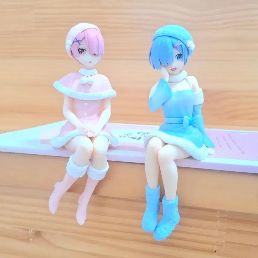 [BUNJANG] Re:Zero Rem &amp; Ram Winter Outfit Figure Set / 리제로 렘 람 피규어 겨울옷
