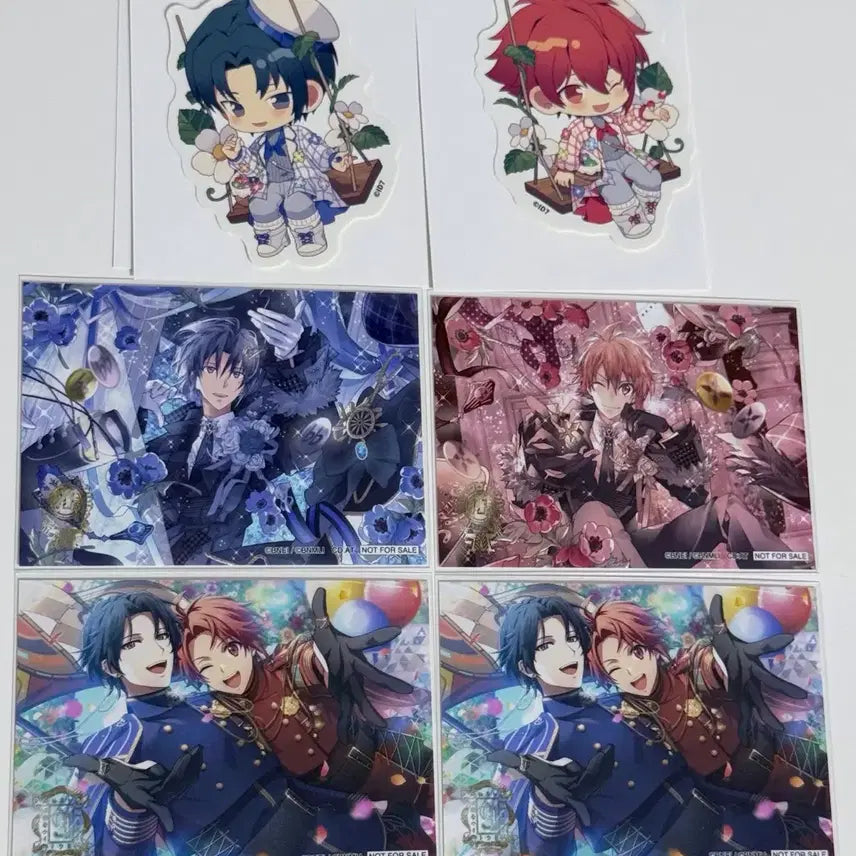 [BUNJANG] IDOLiSH7 Iori &amp; Riku 10th Anniversary Cafe Half Bromide Sticker Bundle Set / 아이나나 이오리 리쿠 10주년 특전 하프 브로마이드 카페 스티커