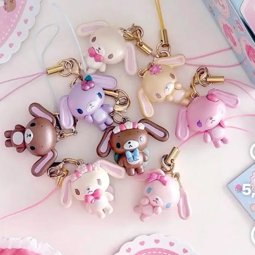 [BUNJANG] Sugar Bunnies NIC Mascot Keychain Strap Kurousa Secret / 슈가바니즈 NIC 마스코트 키링 스트랩 쿠로우사 시크릿