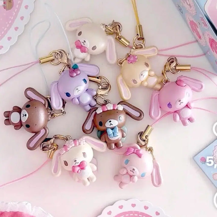 [BUNJANG] Sugar Bunnies NIC Mascot Keychain Strap Kurousa Secret / 슈가바니즈 NIC 마스코트 키링 스트랩 쿠로우사 시크릿