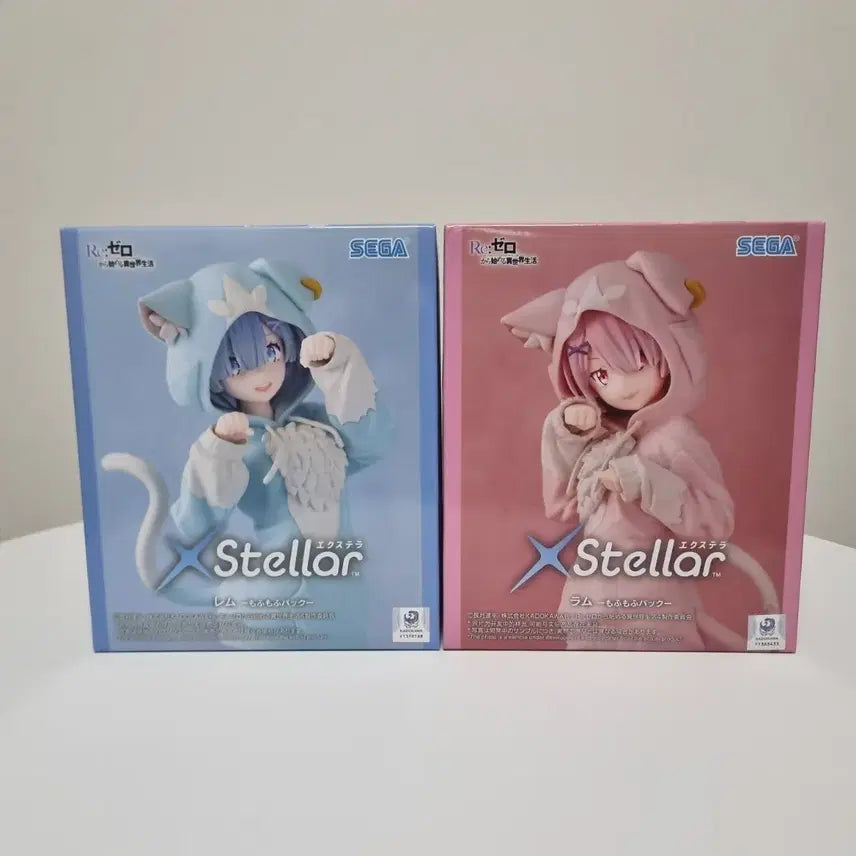 [BUNJANG] Sega EXTELLA Re:Zero Ram &amp; Rem Moimumu Pack Figure Set (Sealed) / [미개봉]세가 스텔라 Re 제로 리제로 렘 람 모후모후 팩 피규어 세트