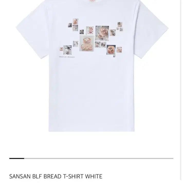 [BUNJANG] Sansan Gear BLF Bread T-Shirt White / [2]산산기어 blf bread t-shirt white 반팔