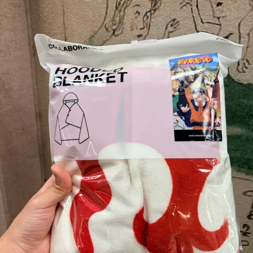[BUNJANG] Naruto Hokage Hooded Blanket / 나루토 호카게 후드담요 미개봉
