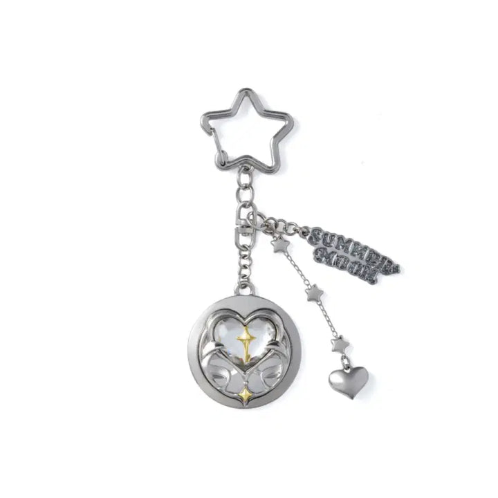 [BUNJANG] ILLIT Summer Moon Compass Keychain Unsealed / 아일릿 썸머문 콤파스 키링 개봉