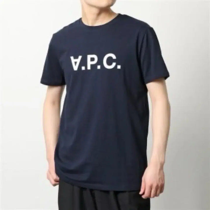[BUNJANG] A.P.C. Logo Short Sleeve T-Shirt Navy/White / 아페쎄 로고 반팔 티셔츠 네이비/화이트 미개봉 새상품