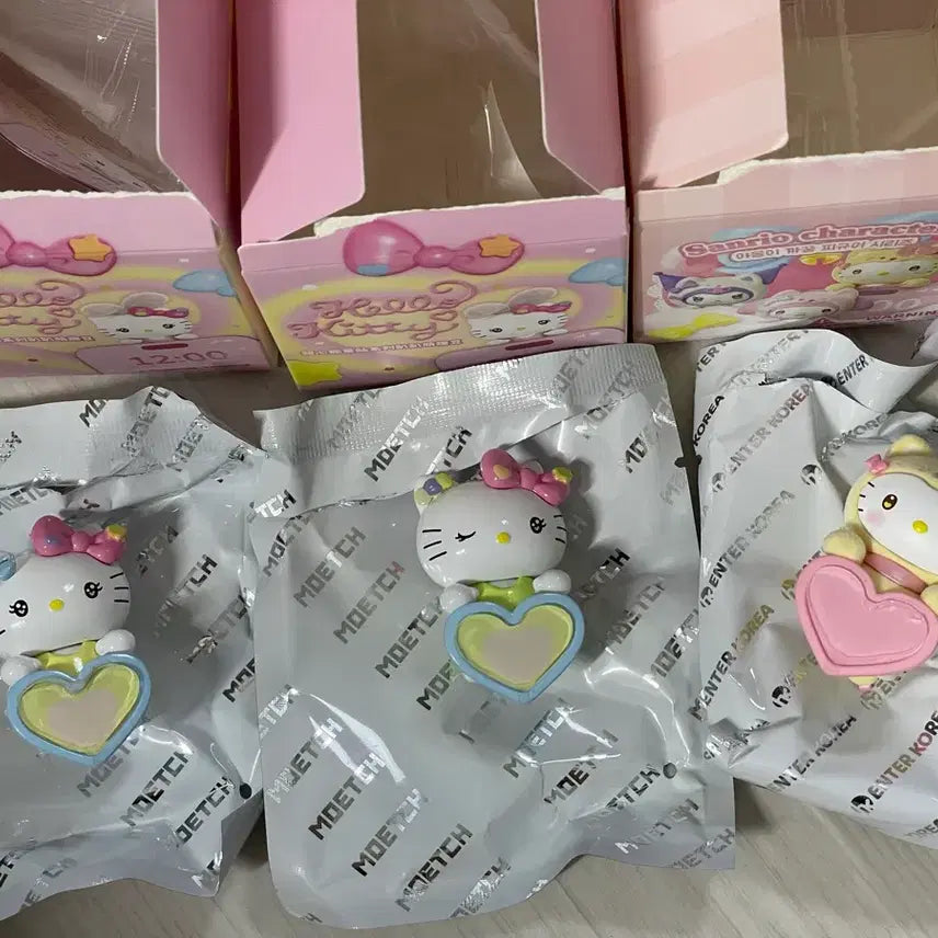[SOLD OUT] (세트) 산리오 야옹이 까꿍 피규어 헬로키티 키티 밀키퍼프 히퍼