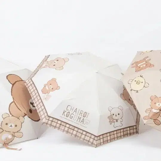 [BUNJANG] Rilakkuma Folding Automatic Sun Umbrella (3 Designs) / 리락쿠마 접이식 자동 양산 우산 3종