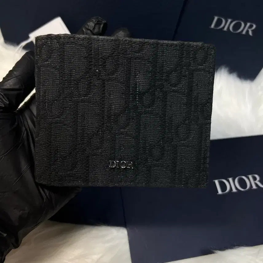 [BUNJANG] Dior Oblique Bifold Wallet Black / [25년도구매/풀구성] 디올 오블리크 반지갑