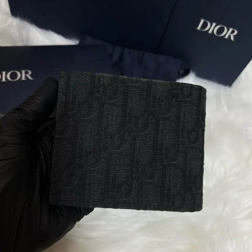 [BUNJANG] Dior Oblique Bifold Wallet Black / [25년도구매/풀구성] 디올 오블리크 반지갑