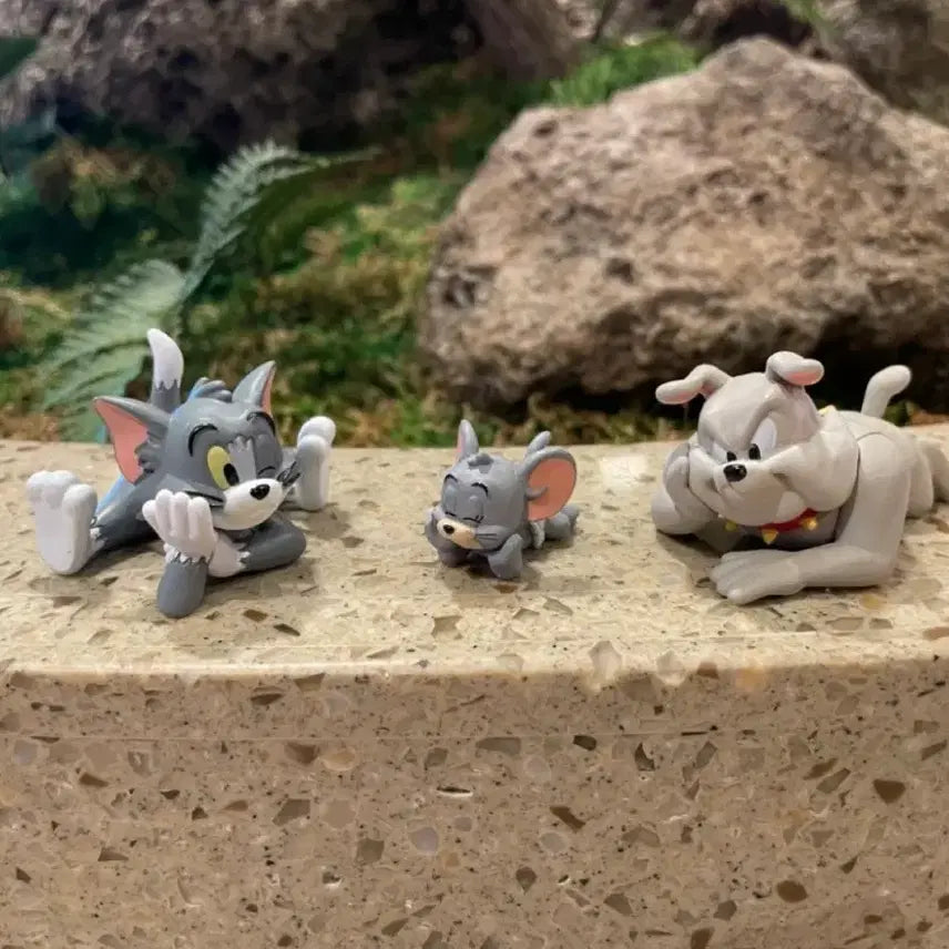 [BUNJANG] Tom and Jerry Chilling Time Figure Gacha Set (Tom, Tuffy, Spike) - Sealed Bundle / (미개봉/일괄) 톰과제리 칠링타임 피규어 가챠 (톰, 터피, 스파이크)