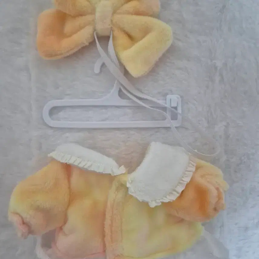 [BUNJANG] 20cm Doll Clothing Set - One-Piece Dress &amp; Ribbon Headband / 20cm 솜인형 솜깅이 옷 원피스 팝니다.