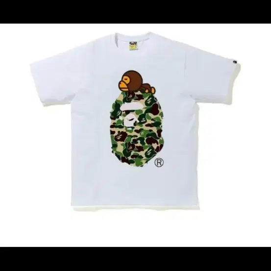 [BUNJANG] BAPE ABC Camo Milo On Big Ape T-Shirt / 베이프 abc 카모 마일로 온 빅 에이프 티셔츠