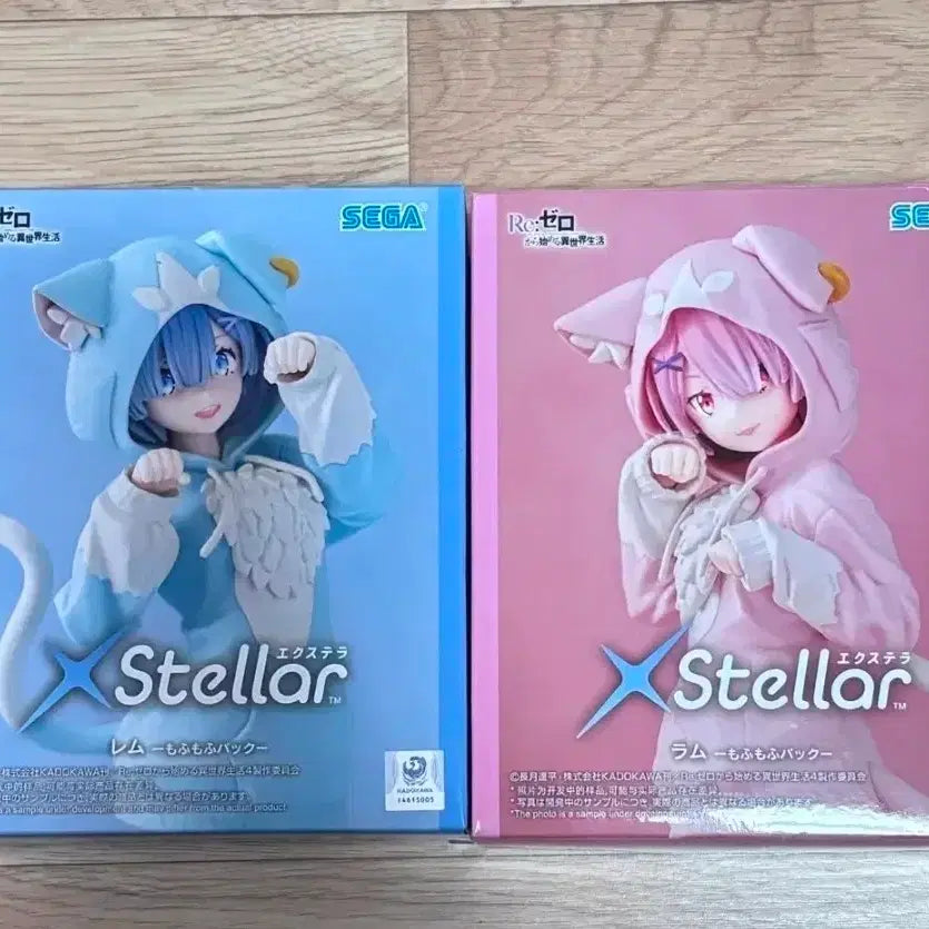 [BUNJANG] SEGA Re:Zero Rem &amp; Ram Cat Ear Hoodie Figure Set / 택포)4.0세가 렘 람 고양이 귀 후드 정품 피규어 세트