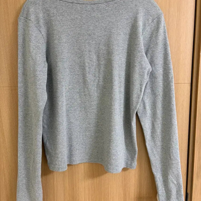 [BUNJANG] Black Up Henley Neck T-Shirt Grey M / 블랙업 헨리넥 그레이 M