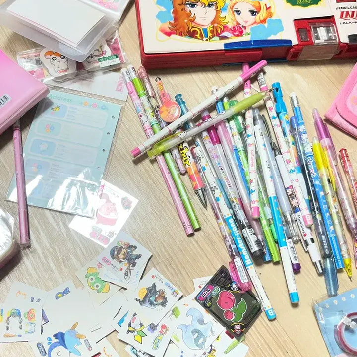 [BUNJANG] Vintage Stationery Bundle (Sugar Sugar Rune, Kamichama Karin, Hamu Hamu, Berry Berry Mu) / 고전문구 일괄!! 고전 문구 슈가슈가룬 캐캐체 하무하무 베리베리뮤