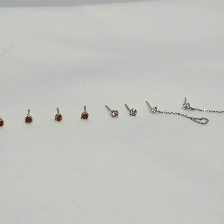 [BUNJANG] Lloyd 10K Gold Earrings Set (4 Pairs) / 로이드 10k 골드 이어링 8개 묶음 (4쌍)