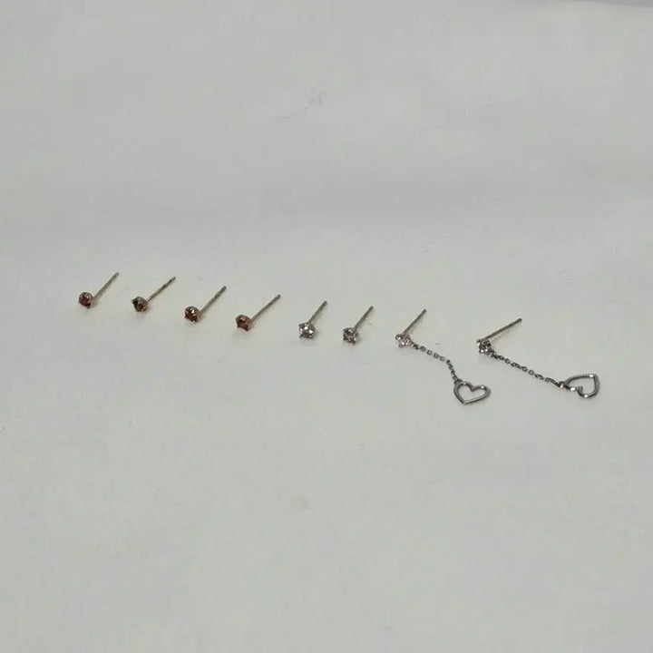 [BUNJANG] Lloyd 10K Gold Earrings Set (4 Pairs) / 로이드 10k 골드 이어링 8개 묶음 (4쌍)