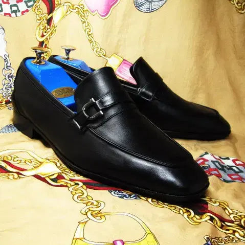 [BUNJANG] Salvatore Ferragamo Goat Skin Single Gancini Loafers / 이태리명품 페라가모 고트스킨 싱글간치니 로퍼 275