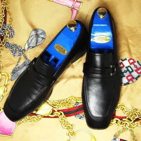 [BUNJANG] Salvatore Ferragamo Goat Skin Single Gancini Loafers / 이태리명품 페라가모 고트스킨 싱글간치니 로퍼 275